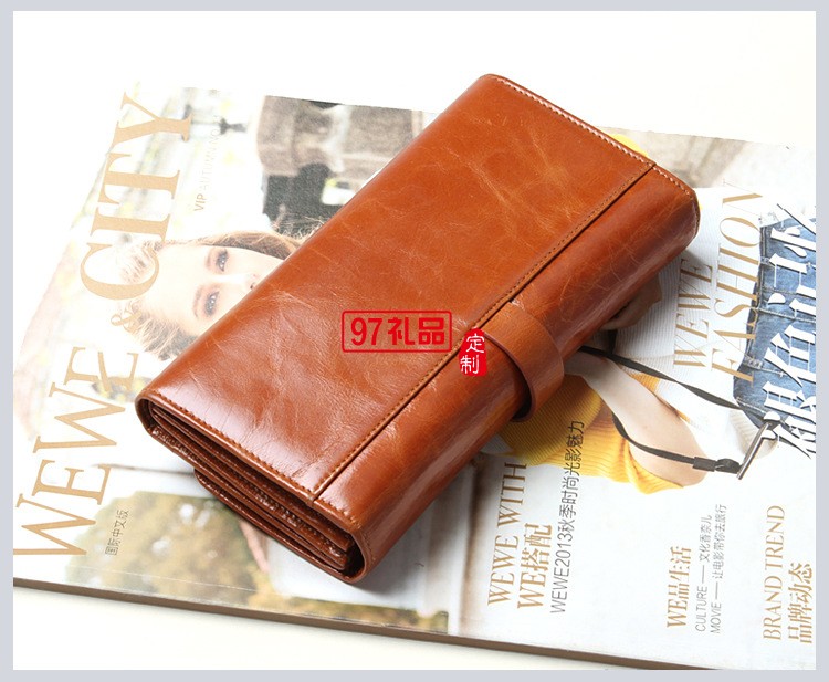 真皮三折長(zhǎng)款錢(qián)包錢(qián)夾