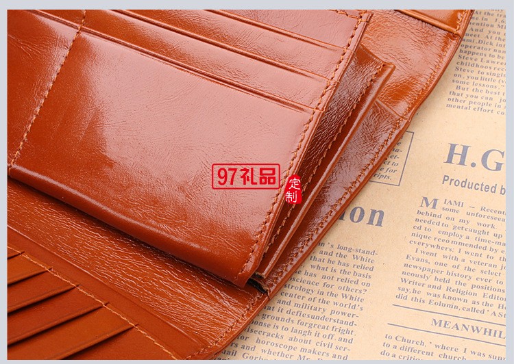 真皮三折長(zhǎng)款錢(qián)包錢(qián)夾