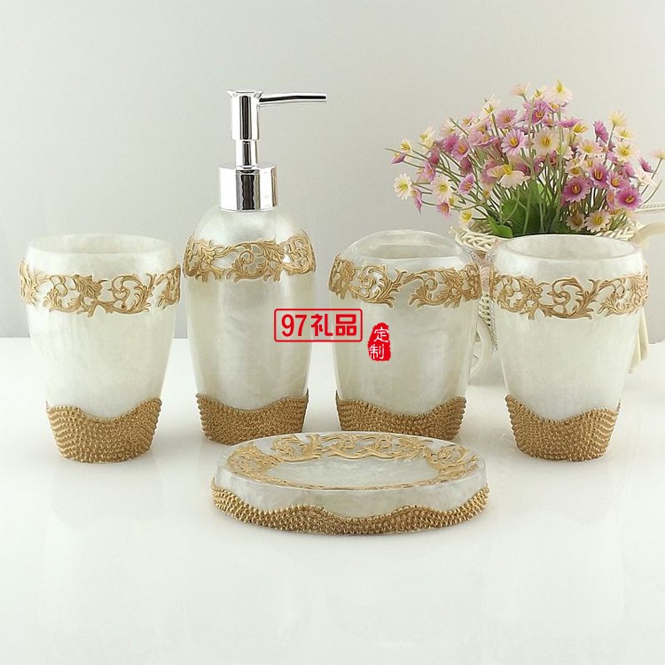 歐式樹(shù)脂衛(wèi)浴五件套酒店用品套件