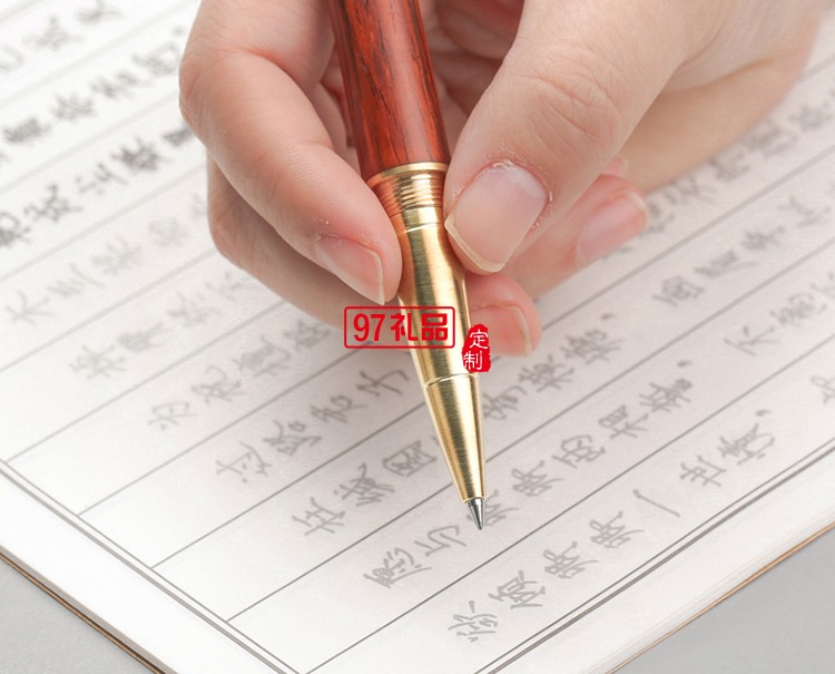 黃銅實(shí)木簽字筆木制筆桿黑色水筆高檔商務(wù)禮物個(gè)性定制紅木中性筆