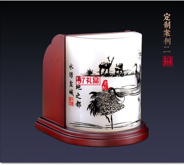 琉璃組合筆筒創(chuàng)意馬到成功辦公桌文具書(shū)房擺件企業(yè)周年慶教師禮品