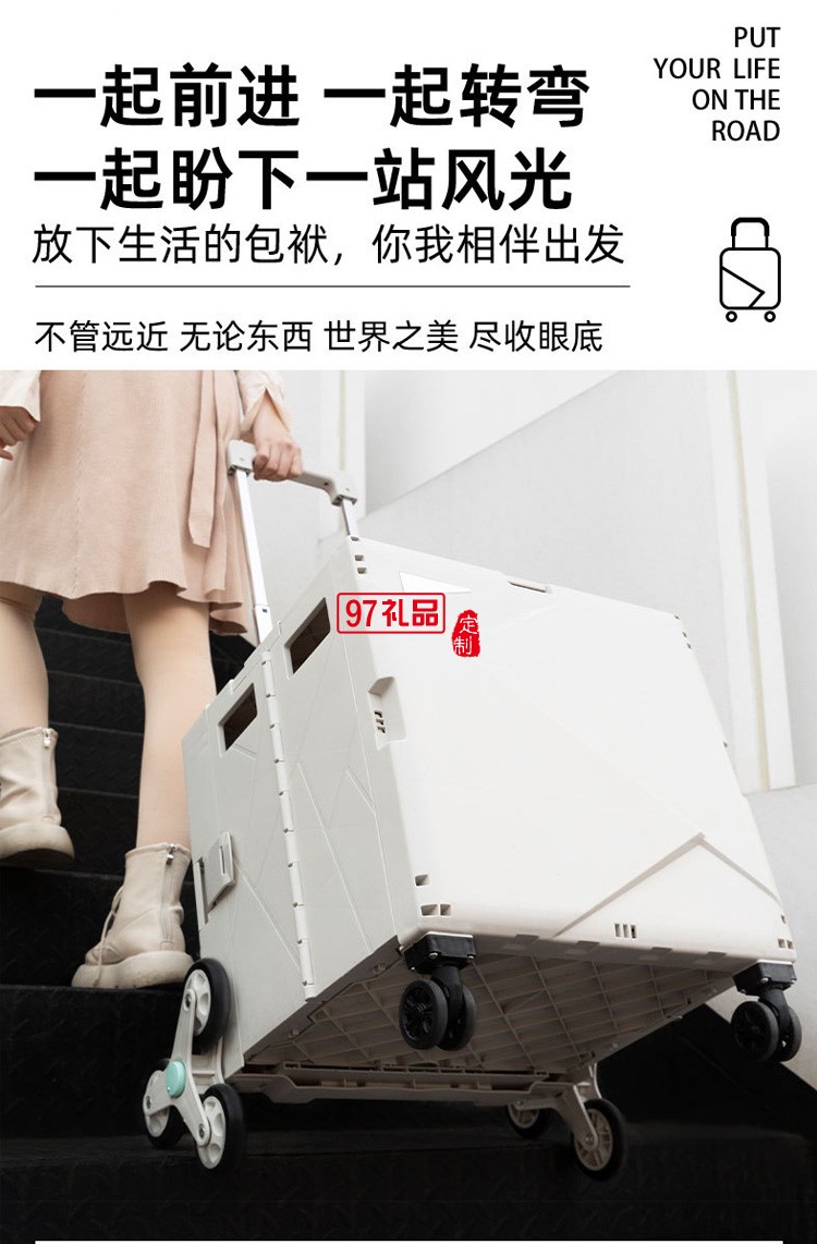 創(chuàng)意旅行箱買(mǎi)菜車(chē)小拉車(chē)折疊購(gòu)物車(chē)擺攤小推車(chē)收納箱