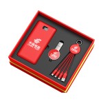 移動電源、U盤、三合一數(shù)據(jù)線商務(wù)套裝公司廣告禮品定制
