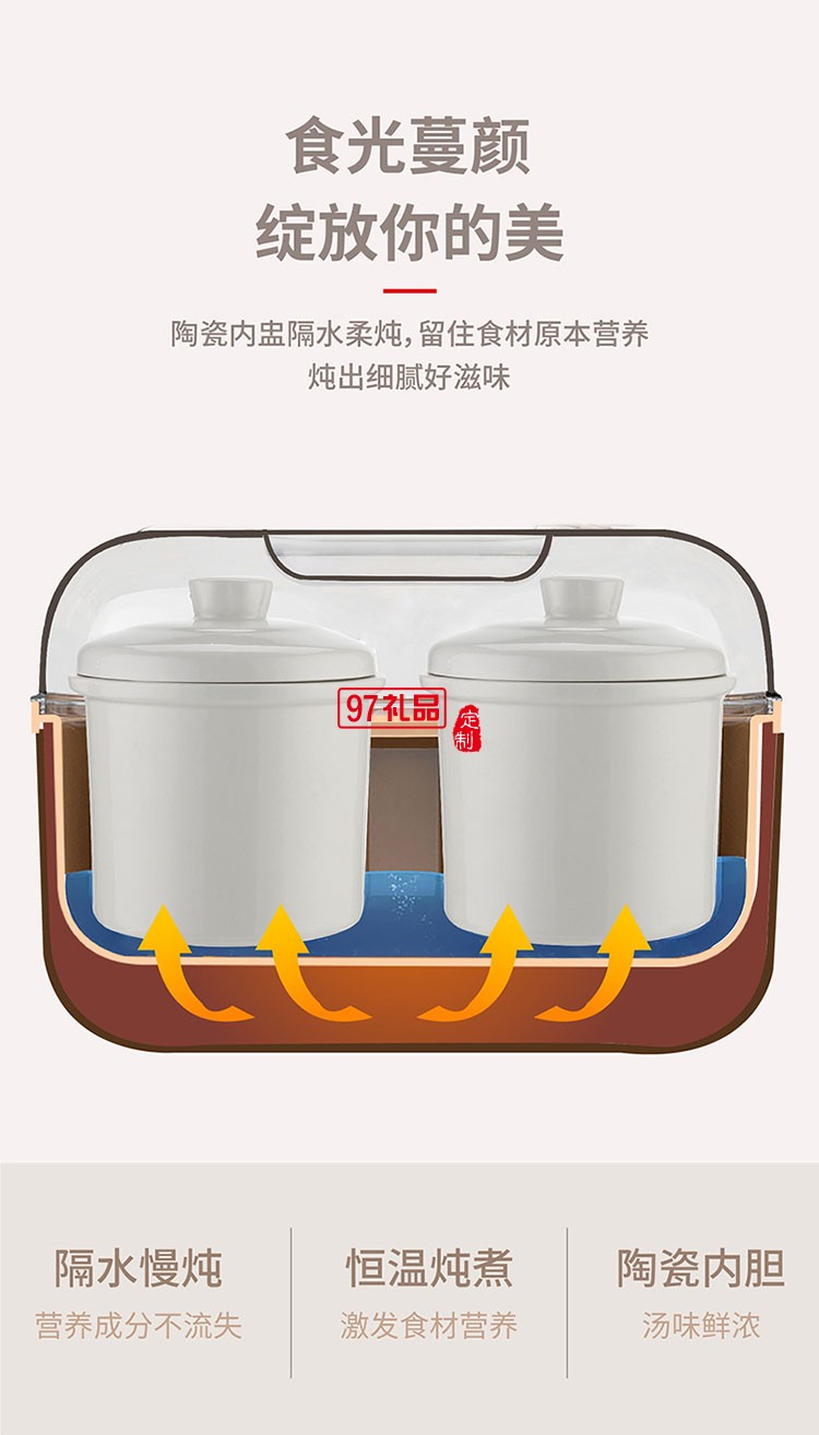 雙內膽組合健康營養(yǎng)微電腦隔水電燉鍋
