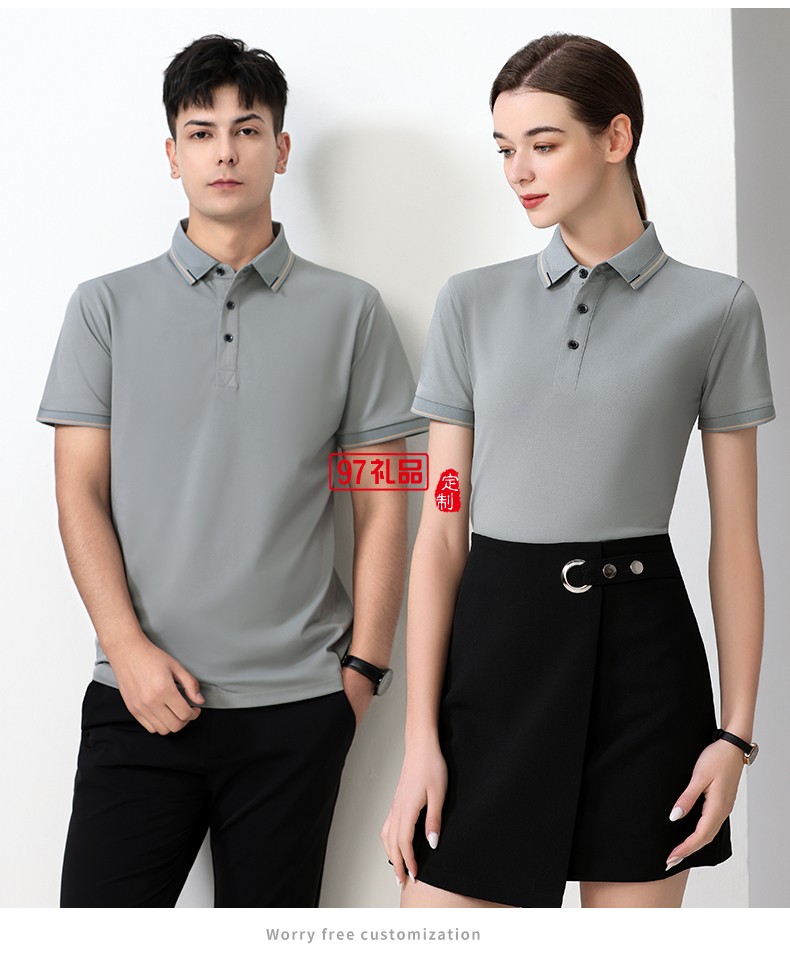 翻領(lǐng)polo團(tuán)隊文化廣告衫t恤印字logo短袖工作服刺繡工裝2396