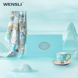 萬(wàn)事利春夏新品真絲雙面異色中方巾送禮禮盒絲瓷套裝-亞洲芳香 亞洲芳香·